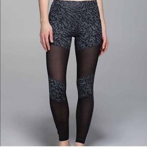 Lululemon Hot To Street Pant Biggie Brushed Animal Coal Black